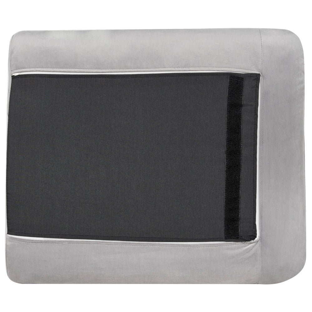 Set Soggiorno Tessuto Velluto Grigio Gambe Nere Divano Ad Angolo Poltrona A 3 Posti Stile Retrò Moderno