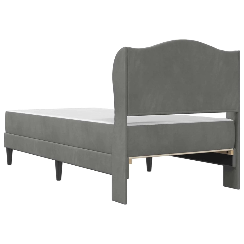 Struttura del letto-Giroletto Grigio Scuro 80 x 200 cm Velluto 592354