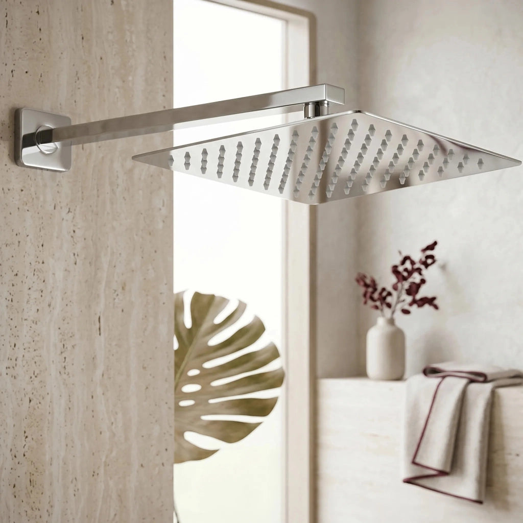 Soffione Doccia Quadrato Rea Js-p015 30cm Chrome