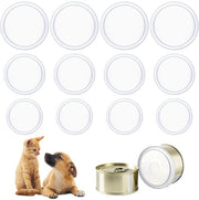 Set di Coperture in Alluminio 12 pezzi - Coperture in Alluminio Transparenti - Set di 3 Misure - 75/85/100 mm - Resistenti e Lavabili - Adatti per Ciotole per Gatti/Cani - Coperture per Ciotole Alimentari