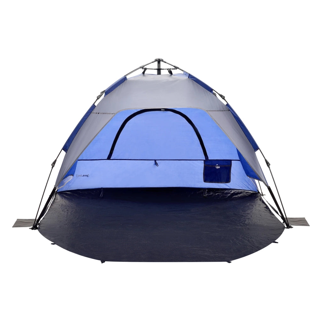 Tenda da spiaggia montaggio immediato 215 x 135 x 140 cm blu scuro grigio 03_0008736