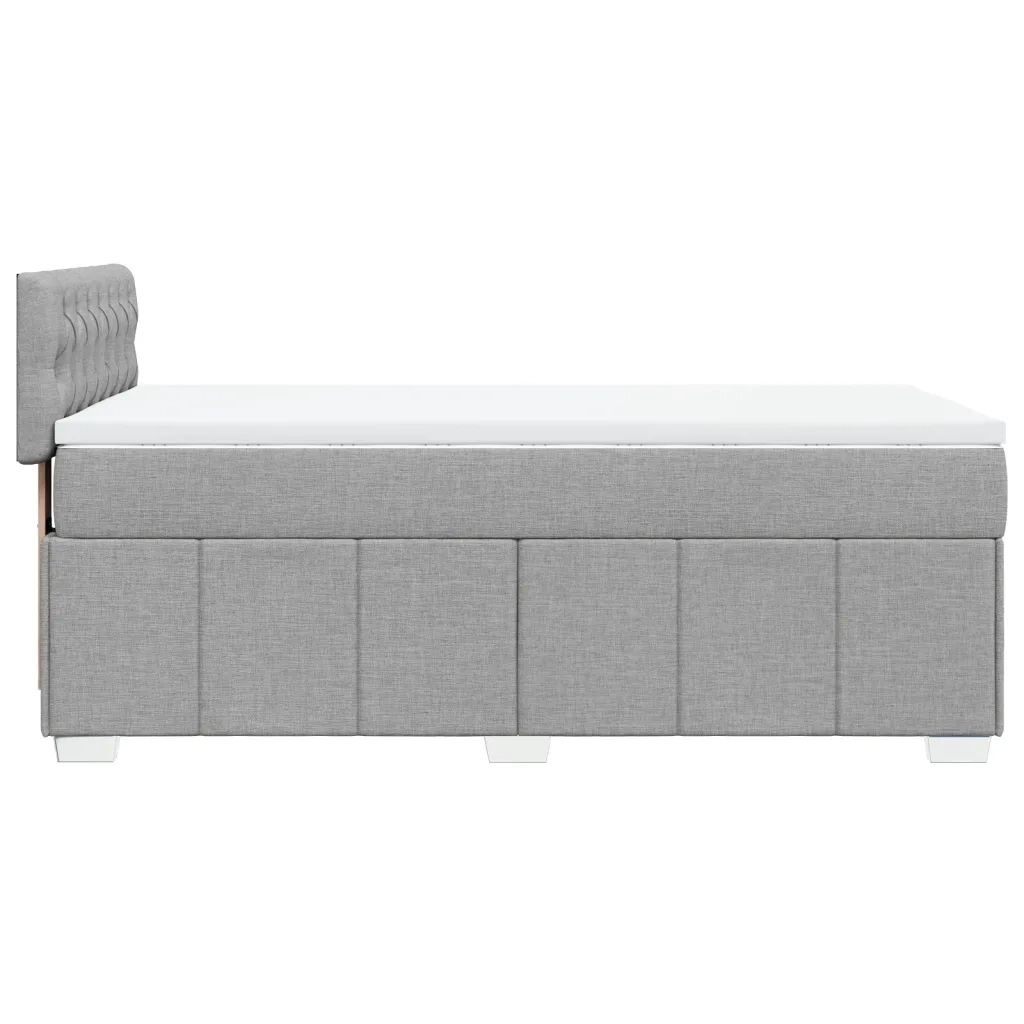 Giroletto a Molle con Materasso Grigio Chiaro 90x190 cm Tessuto 3289230
