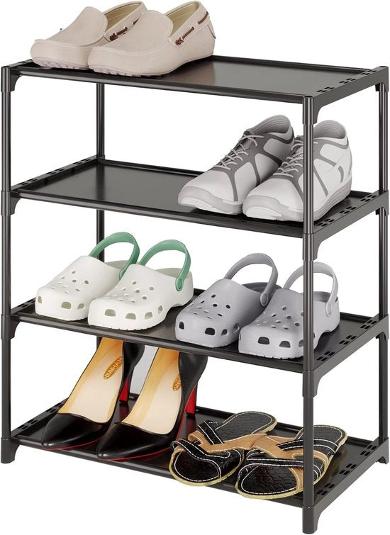 Scaffale per stivali 4 piani, organizzatore leggero per piccoli stivali, per corridoio e armadio, modello [inserire modello]