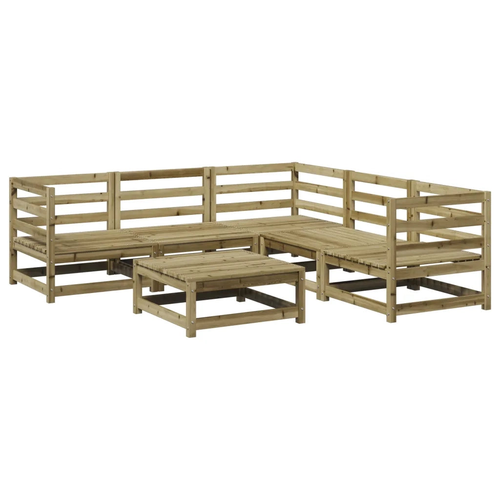 Set Divani da Giardino 6 pz in Legno Impregnato di Pino 3299444