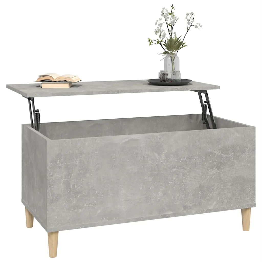 Tavolino salotto | Tavolino da caff¨¨ | Tavolino da Soggiorno Grigio Cemento 90x44,5x45 cm Legno Multistrato