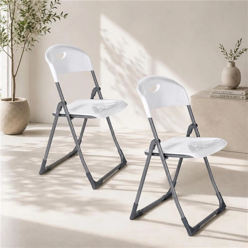 MAURY'S SET 4 SEDIE PIEGHEVOLI IN POLIPROPILENE COLORE BIANCO - 83X48X41 CM