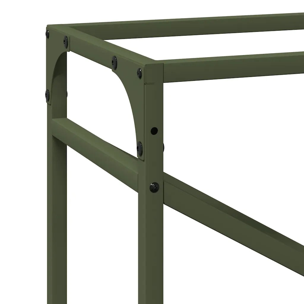 Rastrelliera per Legna da Ardere Verde Oliva 60x25x100 cm CFW6440375