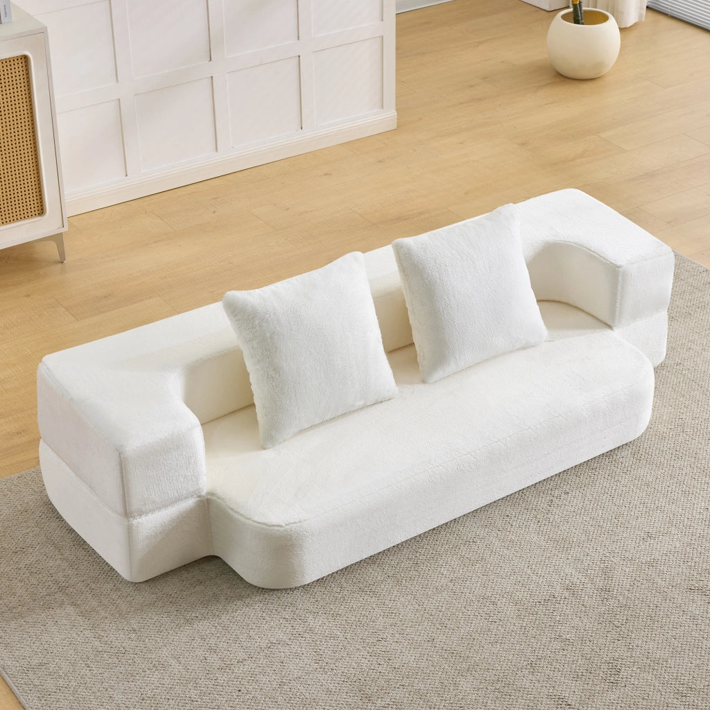 DIVANO LETTO 2 posti 31x31x110 cm Bianco crema in foam, senza montaggio