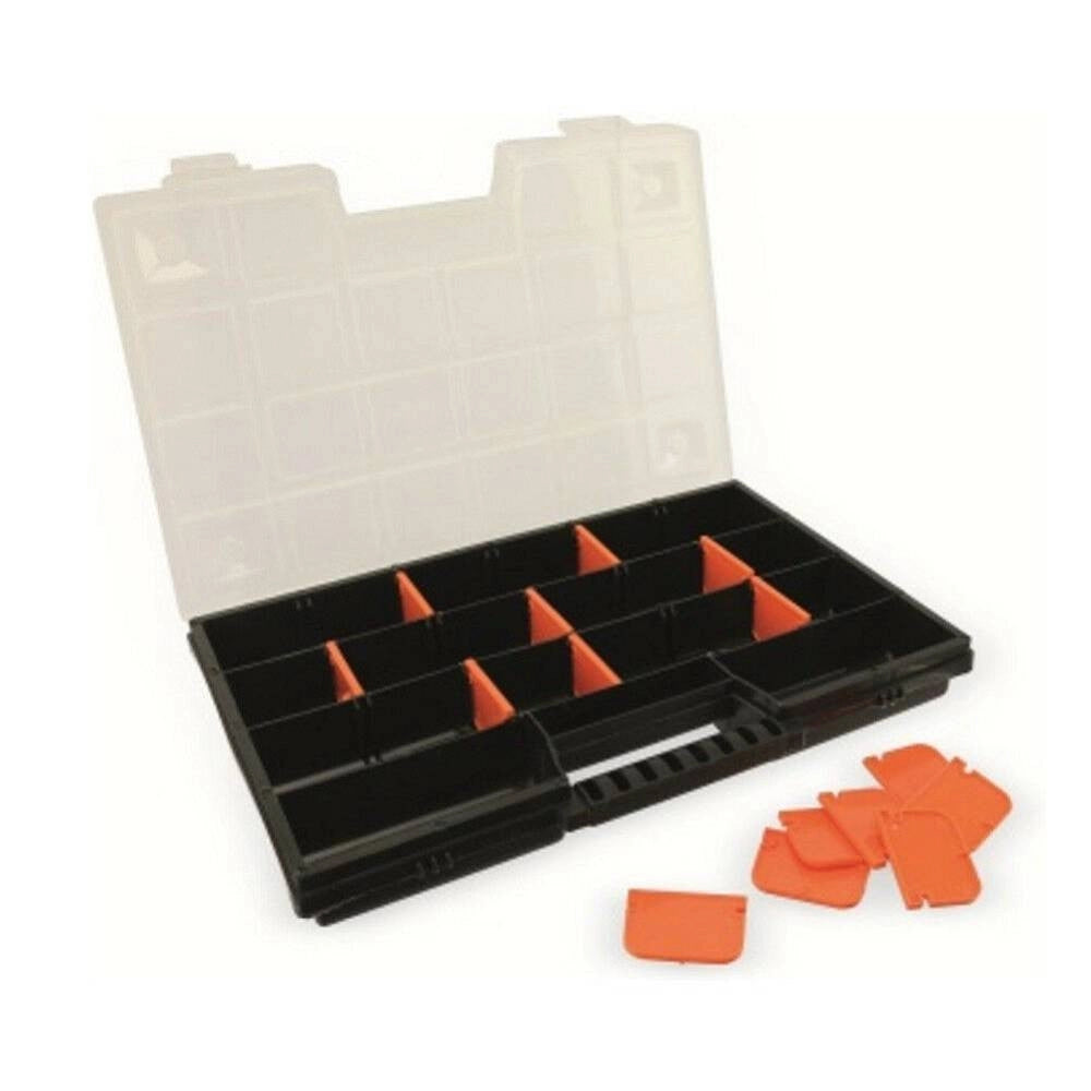 Trade Shop - Valigetta Porta Minuteria Tool Box Ferramenta A Scomparti 28,5 X 19 X 3,5 Cm -