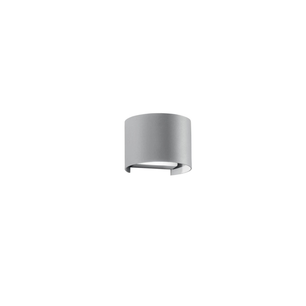 APPLIQUE BIEMISSIONE LED DELTA GRIGIA 10W 700LM CCT 3000K / 4000K IP54 14X12X10CM