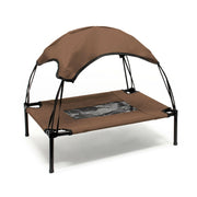 Lettino per cani 122 cm 30 kg letto rialzato protezione solare XL relax marrone 16_0000528