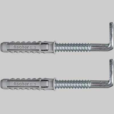 ELEMENTO DI FISSAGGIO PER SCALDABAGNI WDS12  WDS14  Foro 12 mm  Prof. 80 mm  Tassello s.12  L. cancano 75 mm     FISCHER