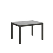 Tavolo allungabile 120/380x90 cm Everyday Evolution colore cemento telaio e gambe antracite