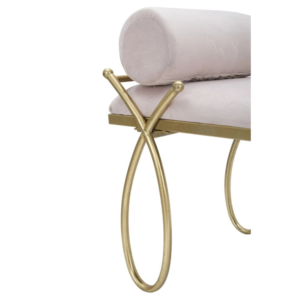 Panca VKH301, Rosa, Metallo, 112,5x49x53 cm
