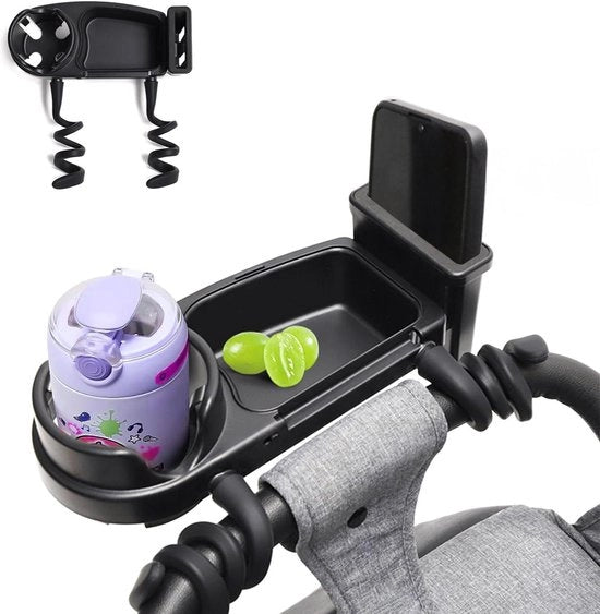 Accessori per passeggino 3 in 1 - supporto per cellulare - supporto per bicchiere universale - supporto per bicchiere rimovibile - accessori per passeggino