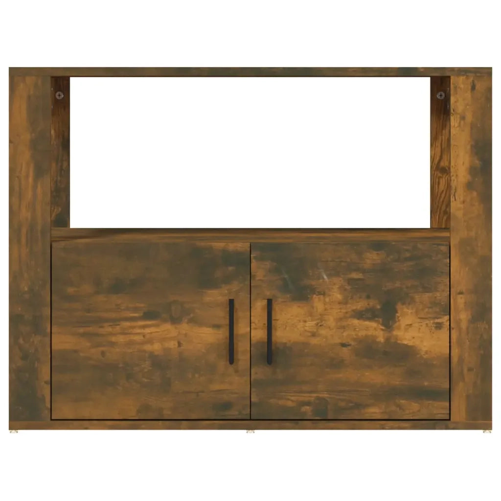Credenza Rovere Fumo 80x30x60 cm in Legno Multistrato 819457