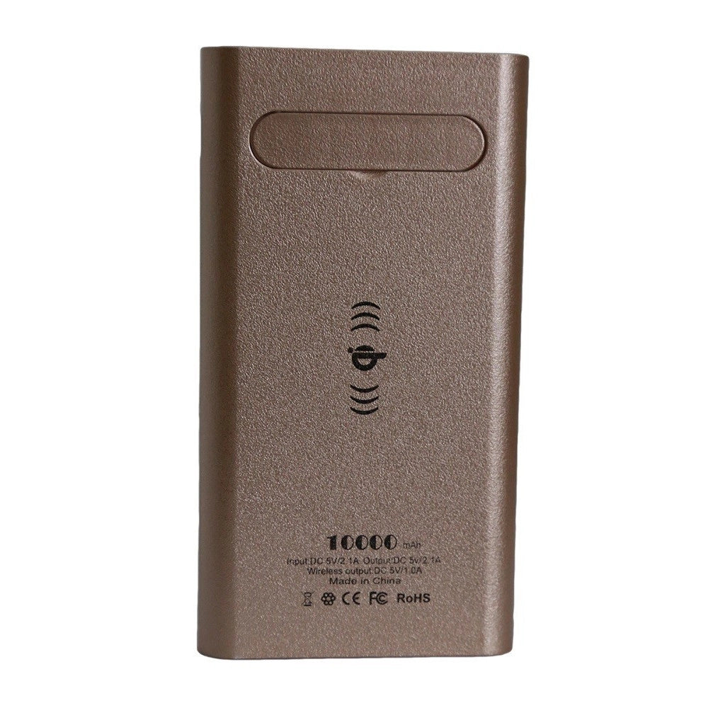 Trade Shop - Power Bank 5 In 1 Caricatore Wireless Senza Fili Qi Led 10000mah Carica Batteria -