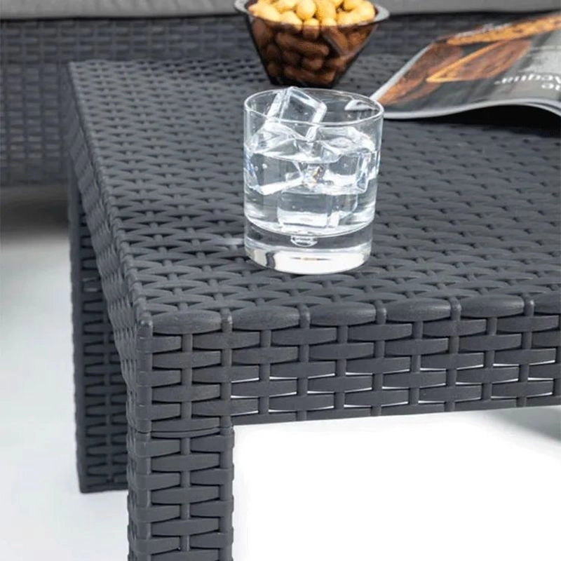 Set Rattan Matilde antracite Tavolo e Poltrone – Arredo Giardino