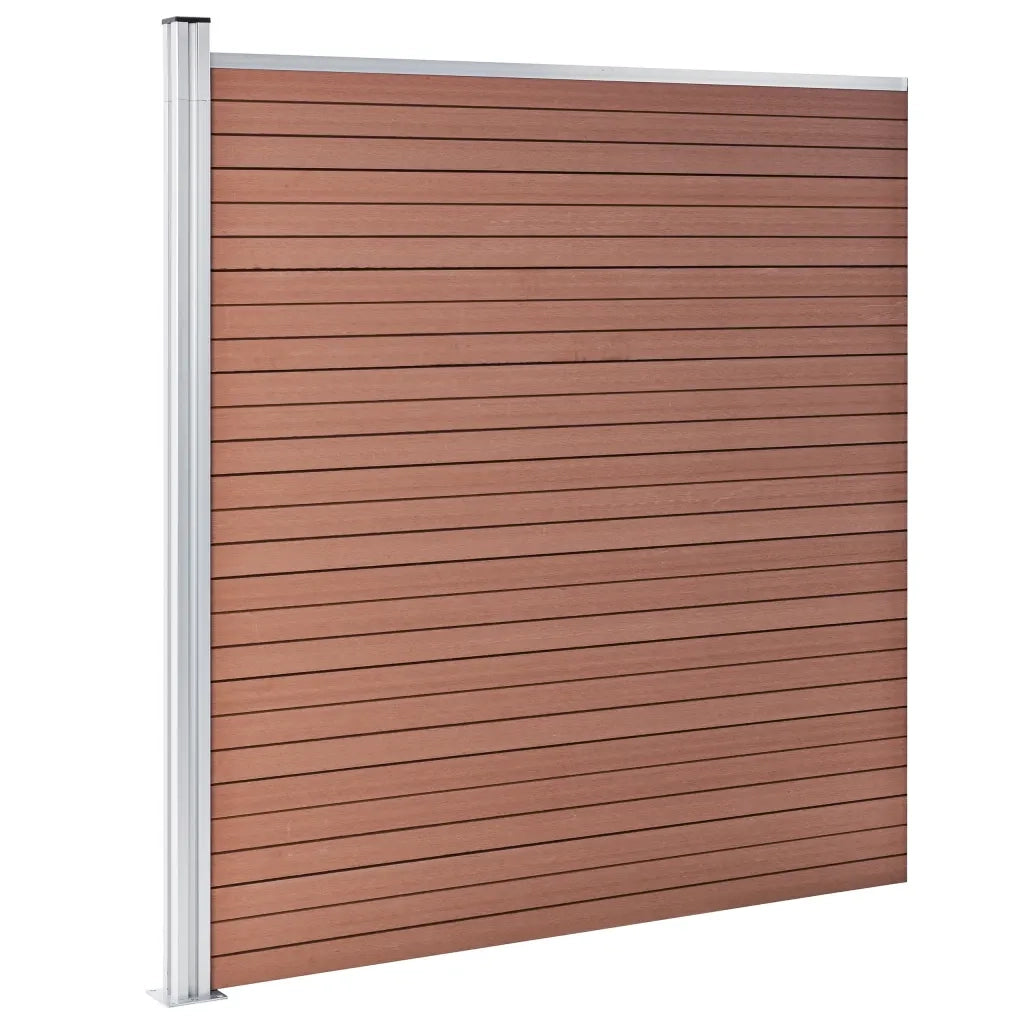 Pannelli Recinzione 7 Quadrati 1 Inclinato 1311x186cm Marrone