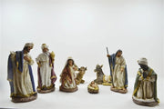 Set 8 Personaggi Presepe Natalizio Nativita' Natale in Resina