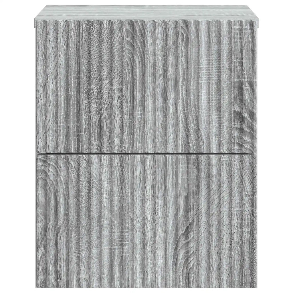 Mobiletto da notte a muro 2 pcs Grigio Sonoma 33 x 34,5 x 40 cm 898478