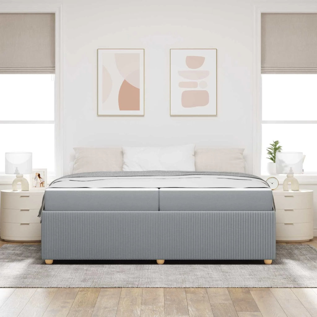 Struttura del letto Grigio chiaro 200 x 200 cm Tessuto 3398431