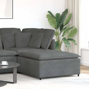 Divano da Giardino-Modulo Poggiapiedi Divano Modulare Grigio Scuro 100x100x48 cm 179748