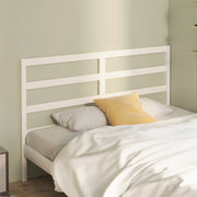 Testiera per Letto-Testata-Testiera Decorativa Bianca 126x4x100cm in Legno Massello di Pino 442501