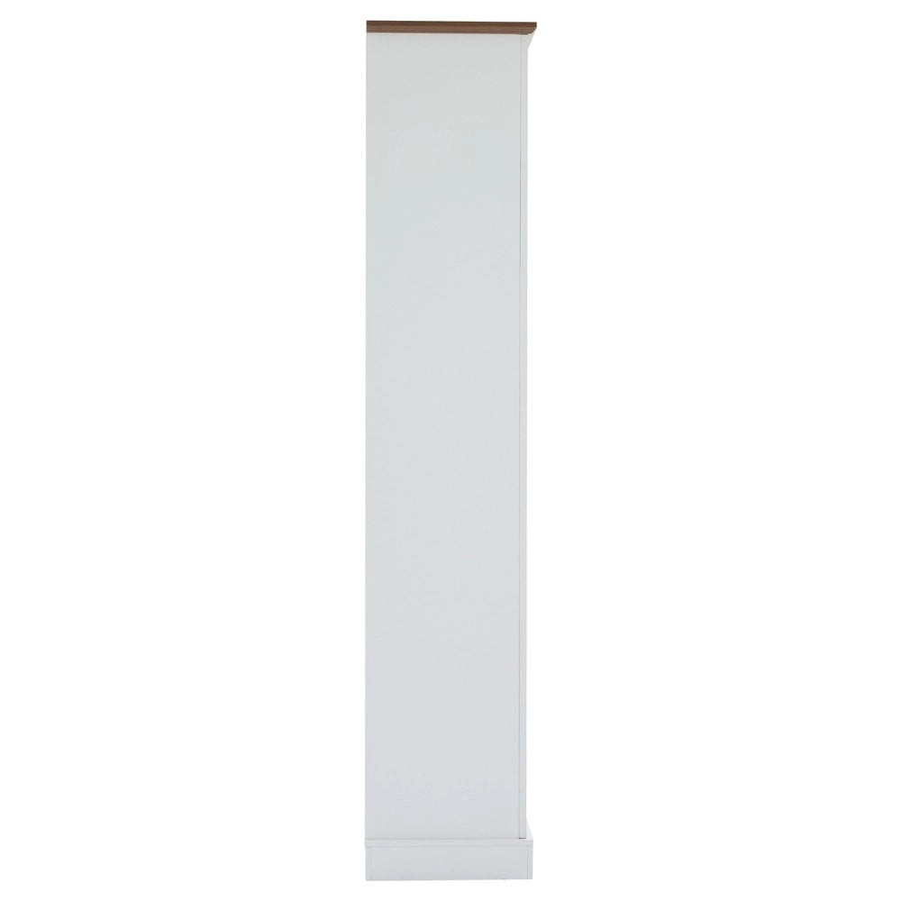 Vetrina LED con Anta in Vetro ¨C MINIMAL ¨C Bianco Opaco, 5 Ripiani, 178 cm