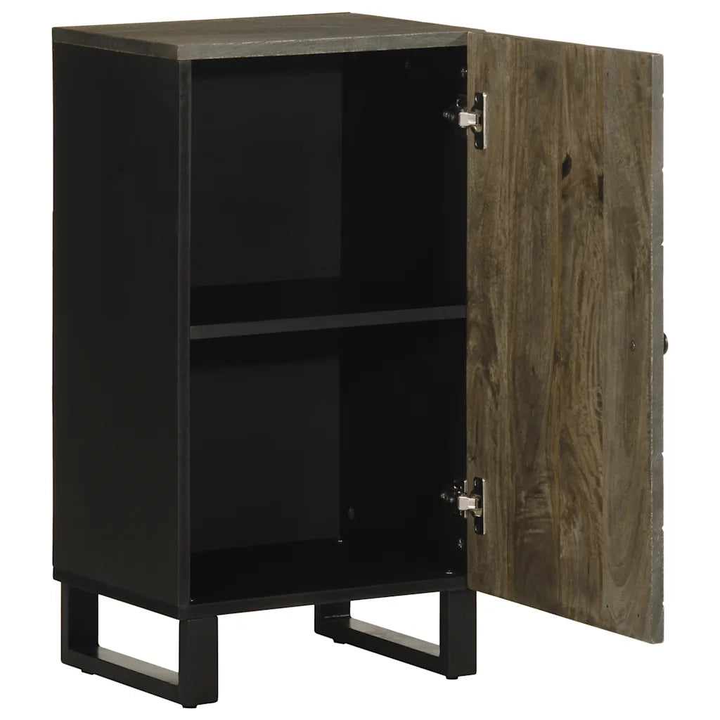 Credenza-Buffet-Armadio da cucina Nera 40x33x75 cm in Legno Massello di Mango 270954