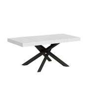 Tavolo allungabile 90x140/244 cm Volantis Premium telaio Antracite - Bianco Frassino