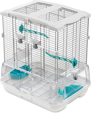 Casa per Uccelli Piccola 47,5 x 35,6 x 50,8 cm Bianco-Blu - Prezzo Migliore Online