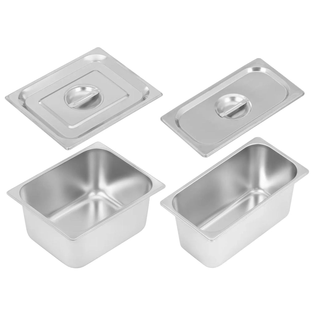 Bagnomaria 3000W GN 1/2 GN 1/3 rubinetto base mobile (40 x 73 cm) acciaio inox 14_0008295