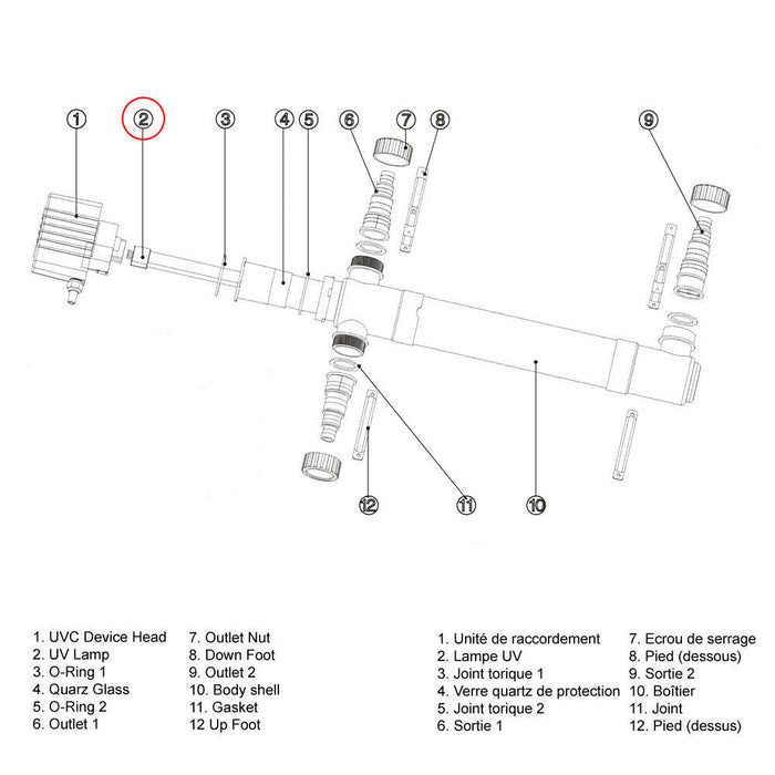 Sterilizzatore per tubi UV-C con lampada UV da 55 watt 16_0001396