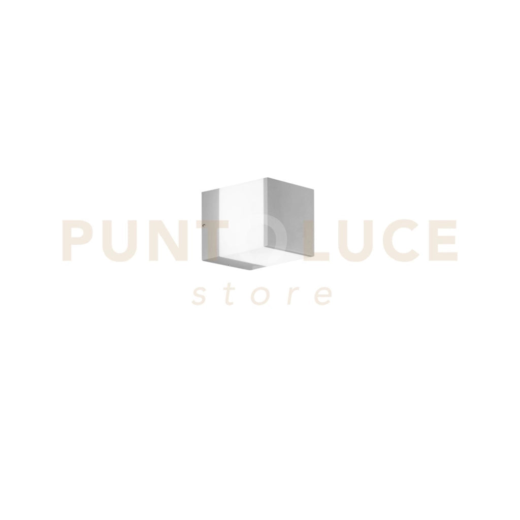 APPLIQUE BOOSTER SILVER 1 LUCE ATTACCO E27 IP54 13X13X16,5CM IN METALLO