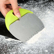Trade Shop - Tagliapasta Pizza Multifunzione Spatola Rotondo In Acciaio Inox Con Righello -