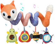 Culla Portatile, Giocattoli Spiraliformi per Bambini, Giocattoli Appesi per Culla Auto per Bambini, Culla Mobili per Bambini, Attività Sensoriali per Bambini, Culla Portatile con Cassa Musicale, Attività Sensoriali per Bambini