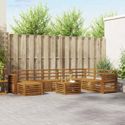 Set divano sezionale 9 pcs Naturale Legno di Acacia Massello 3375334