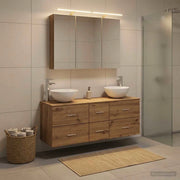 Set di mobili per il bagno 4 pz Rovere Artigianale 3406742