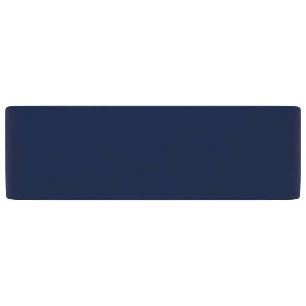 Lavabo di lusso da appoggio WC lavabo bagno stanza cosmetica rettangolare 41 x 30 cm ceramica blu scuro opaco 02_0002787
