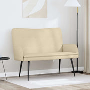 Divano a 2 Posti Crema 115 x 61 x 87 cm Tessuto 42028909