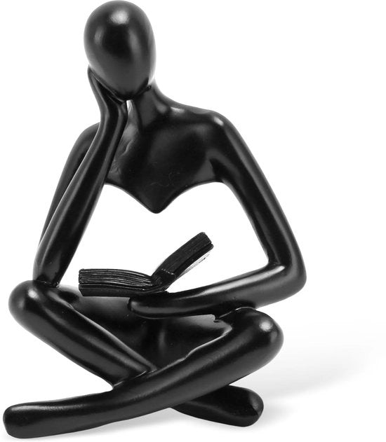 Statua di Arte Astratta - Figurina Pensatore - Scultura in Resina - Decorazione per Interni - Dimensioni Compresse - Materiale Sostenibile