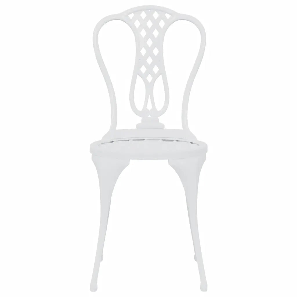 Set da Bar 3 pz | Set Salotto da Giardino in Alluminio Pressofuso Bianco