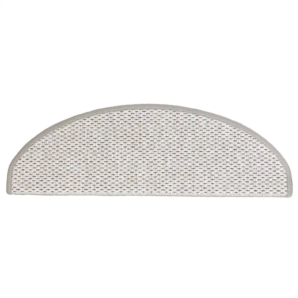 Tappeti Adesivi Scale Aspetto Sisal 30 pz | Gradini per Scale 65x21x4 cm Platino
