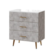 Vicco Cassettiera Grigio 70 x 78.5 cm con 3 cassetti
