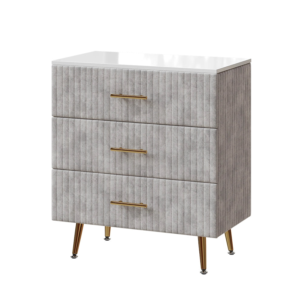 Vicco Cassettiera Grigio 70 x 78.5 cm con 3 cassetti