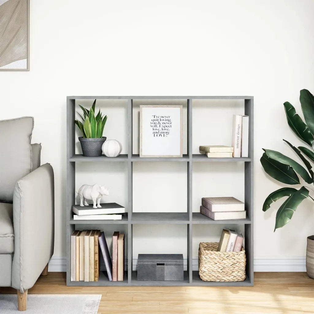 Libreria Divisorio Grigio Cemento 102x29x103,5 cm in Truciolato 858042