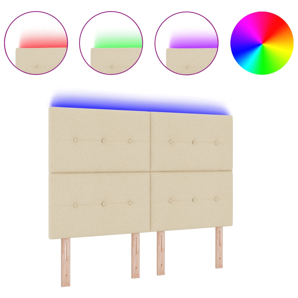 Testata LED  Crema 80 cm Tessuto