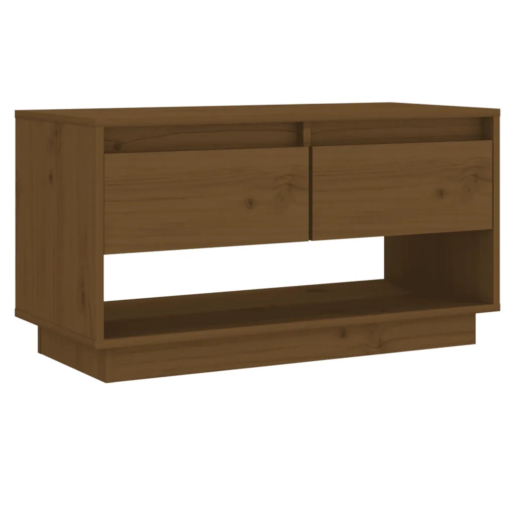 Mobile TV | Armadietto TV | Mobile Porta TV ambra 74x34x40 cm in Legno Massello di Pino