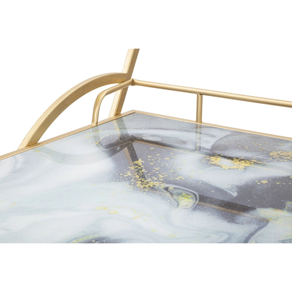 Carrello VKH2, Oro, Metallo, 71x45,5x84,5 cm